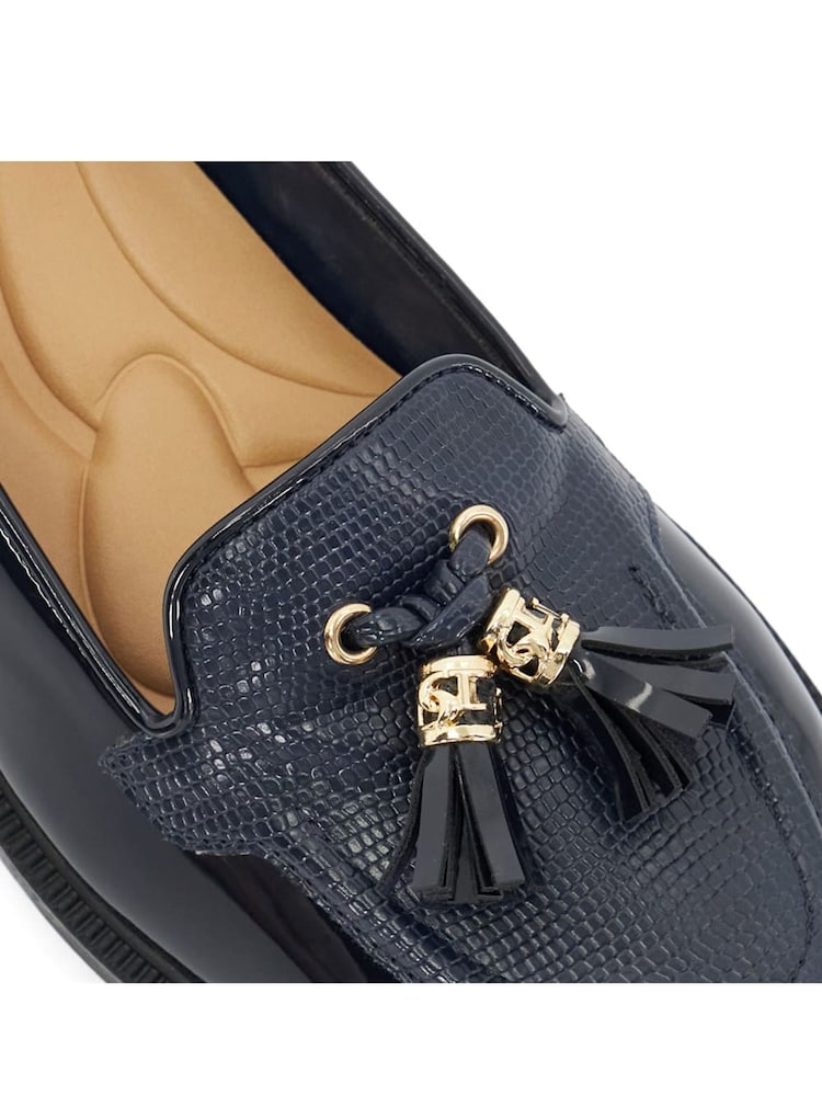 modra - Dune London Grape Branded Tassel Trim mokasini - Slika 6 iz 6