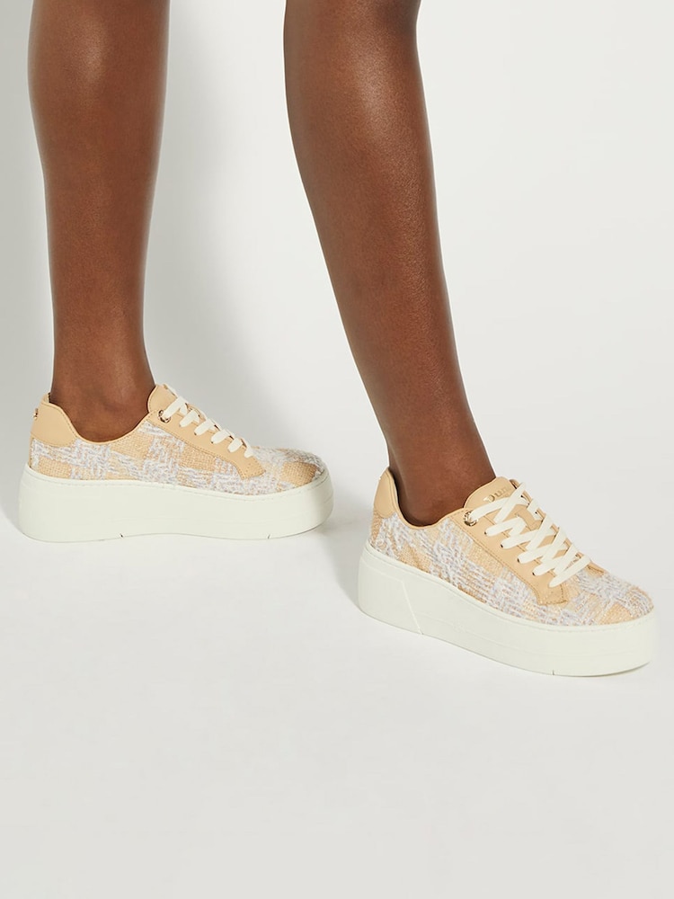 Natur Chrome - Dune London Episode 2 Flatform-Sportschuhe mit Schnürung - Bild 1 von 7 Natur Chrome - Dune London Episode 2 Flatform-Sportschuhe mit Schnürung - Bild 1 von 7