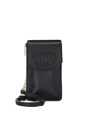 Dune London Black Samely Debossed Logo Phone Cross-Body Bag - Image 2 of 5