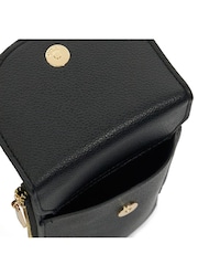 Dune London Black Samely Debossed Logo Phone Cross-Body Bag - Image 5 of 5