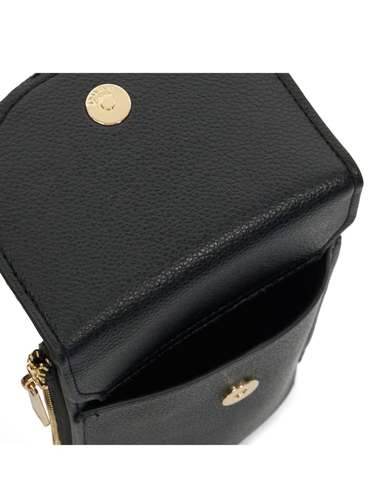 Dune London Black Samely Debossed Logo Phone Cross-Body Bag - Image 5 of 5