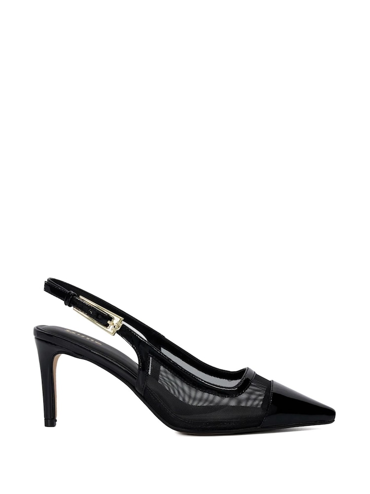 Schwarz - Dune London, geschlossene Reptilien-Schnallen-Sandalen mit Fersenriemen - Bild 2 von 6 Schwarz - Dune London, geschlossene Reptilien-Schnallen-Sandalen mit Fersenriemen - Bild 2 von 6