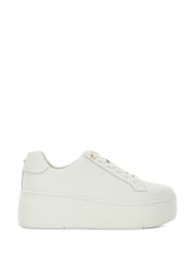 Белый - Dune London Эпизод 2 на толстой плоской платформе Кружевные кроссовки - Image 2 of 6