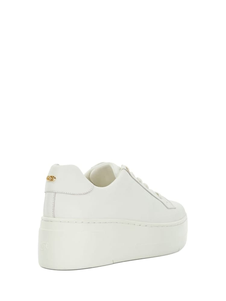 Dune London White Episode 2 Flatform Lace Up Trainers - Image 4 of 6