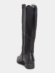 Yours Curve Black Extra Wide Fit Extra Wide Fit Stretch Knee High Boots - Image 3 of 4