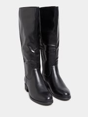 Yours Curve Black Extra Wide Fit Extra Wide Fit Stretch Knee High Boots - Image 4 of 4