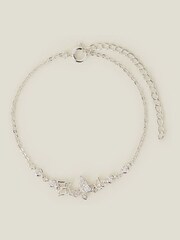 Accessorize Silver Tone Sterling Butterfly Chain Bracelet - Image 2 of 2