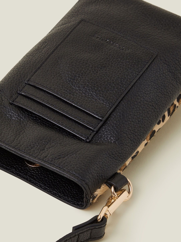 Accessorize Animal Print Leather Phone Crossbody Bag - Image 2 of 2