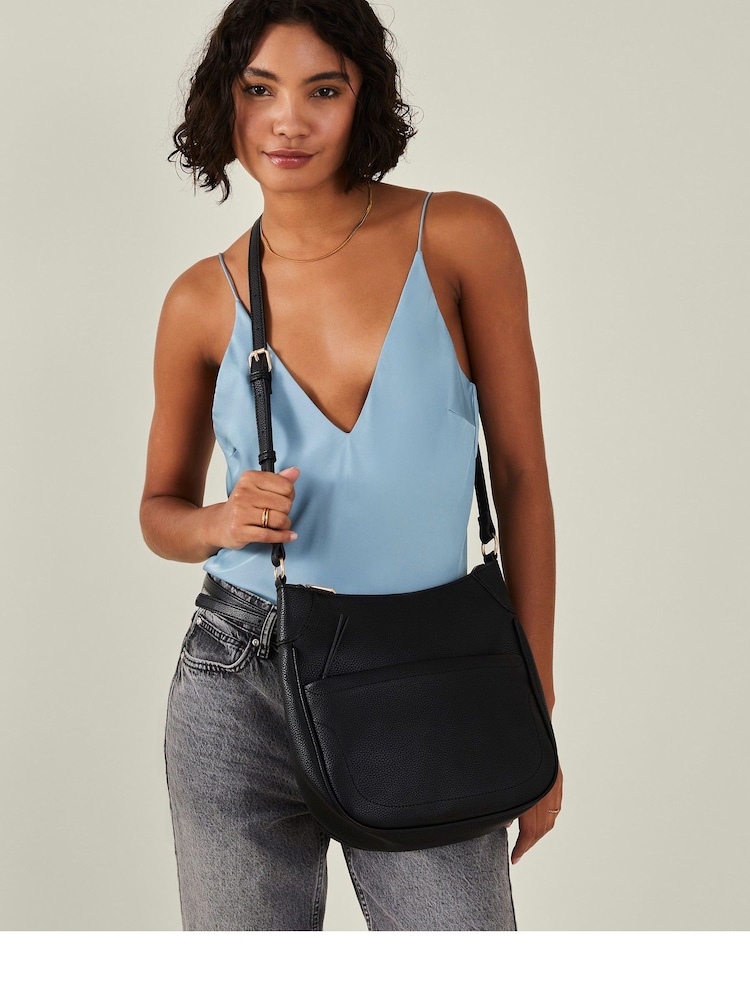 Accessorize Black Large Messenger Bag - Image 1 of 3