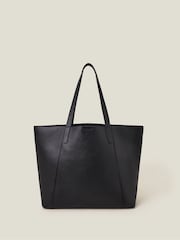 Accessorize Black Large Pebble Leather Tote Bag - Image 2 of 3