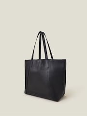 Accessorize Black Large Pebble Leather Tote Bag - Image 3 of 3