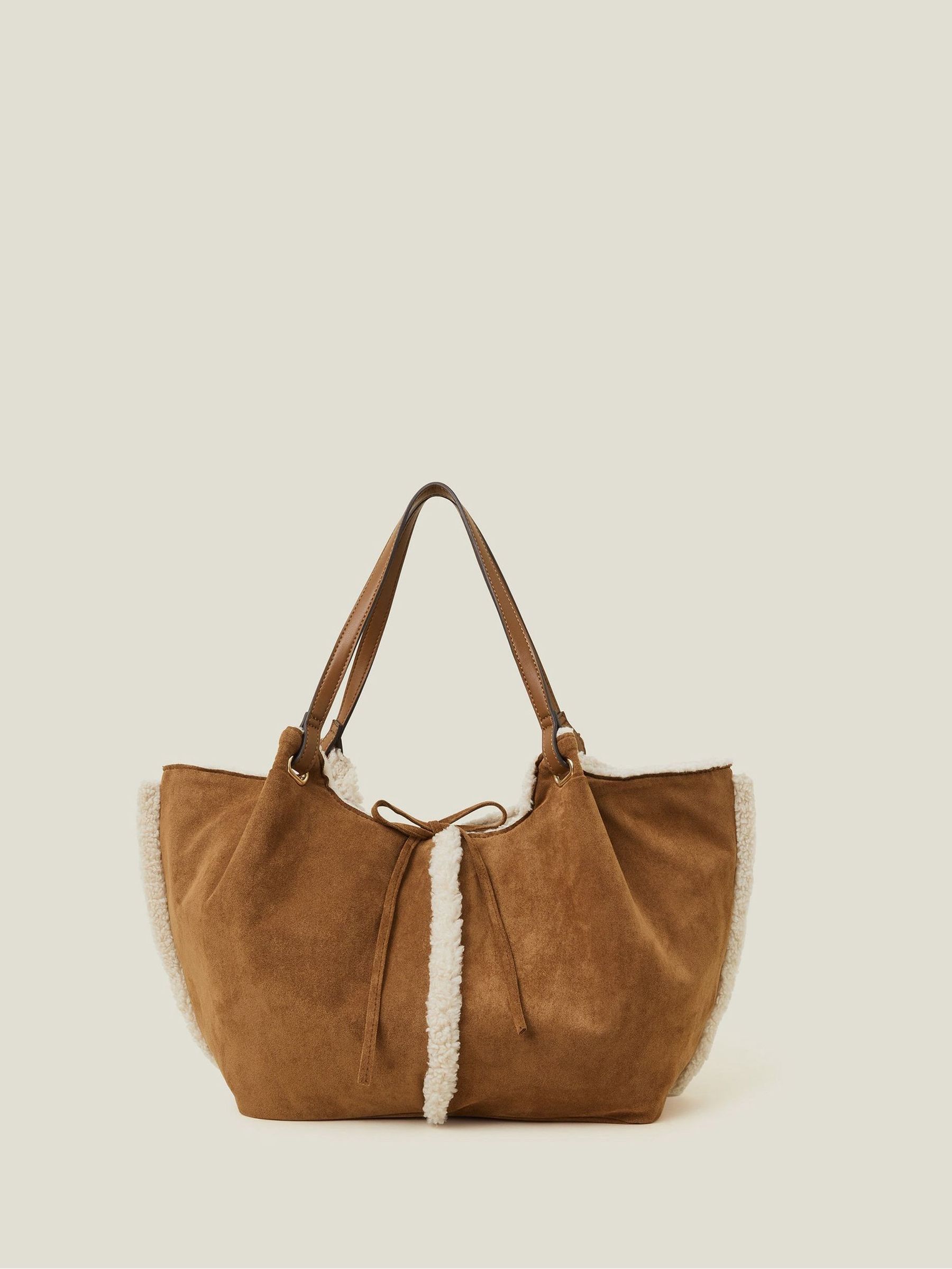 Faux shearling bag sales