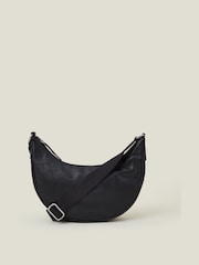 Accessorize Black Leather Sling Crossbody Bag - Image 1 of 4