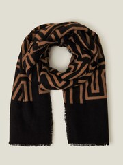 Accessorize Black Firenze Printed Scarf - Image 2 of 3