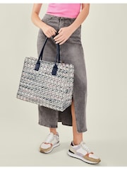 Accessorize Black Large Woven Shoulder Bag - Image 1 of 3