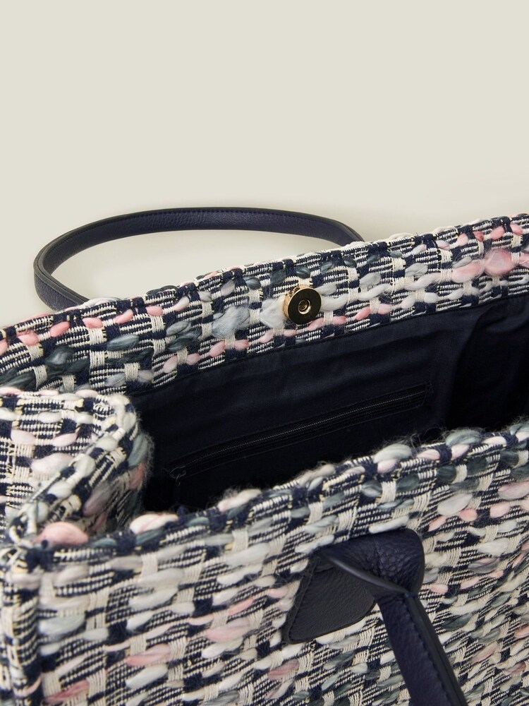 Accessorize Black Large Woven Shoulder Bag - Image 3 of 3