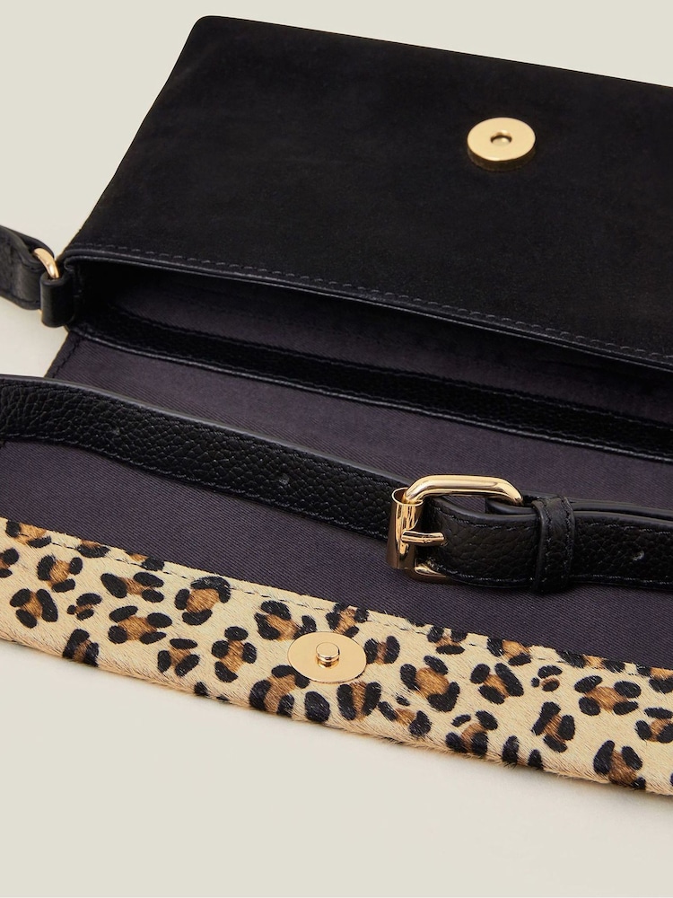 Accessorize Animal Print Small Leather Crossbody Bag - Image 4 of 4