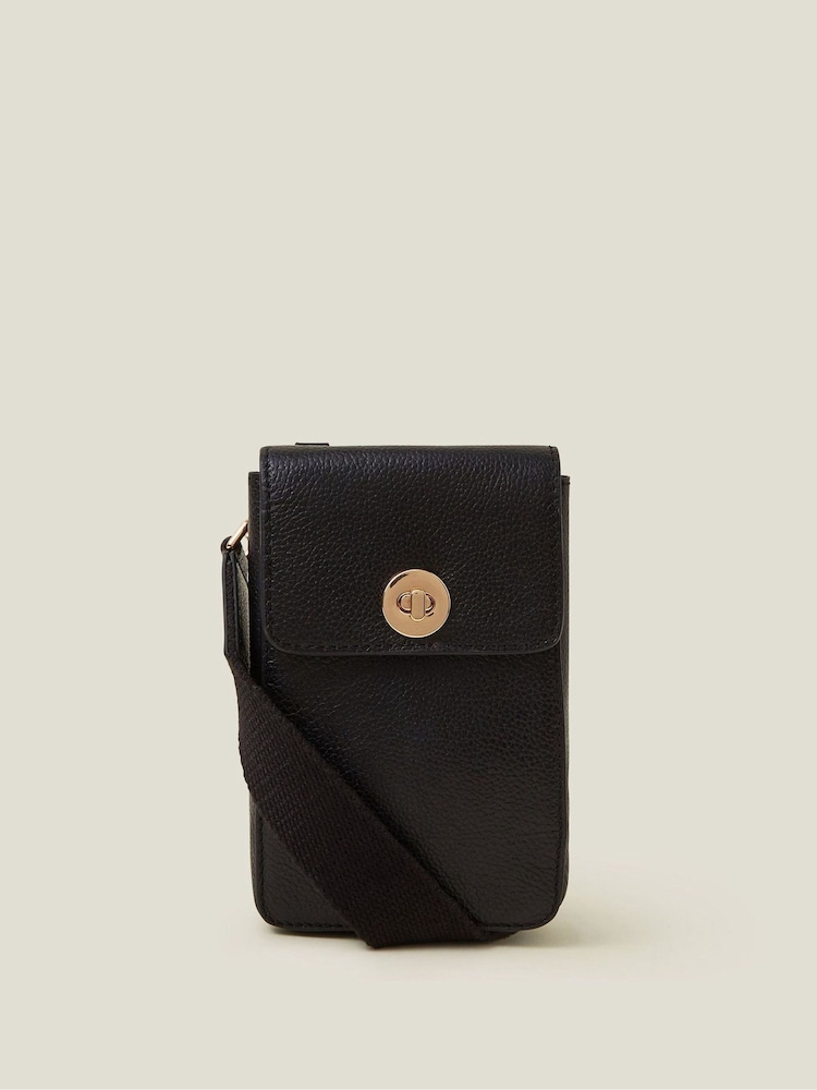 Accessorize Usnjena torbica za telefon Twist Lock - Slika 1 iz 4