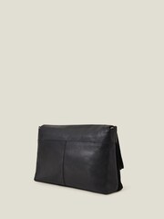 Accessorize Black Zip Flap Leather Crossbody Bag - Image 3 of 3