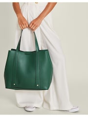 Accessorize Green Soft Faux Leather Shoulder Bag - Image 1 of 3