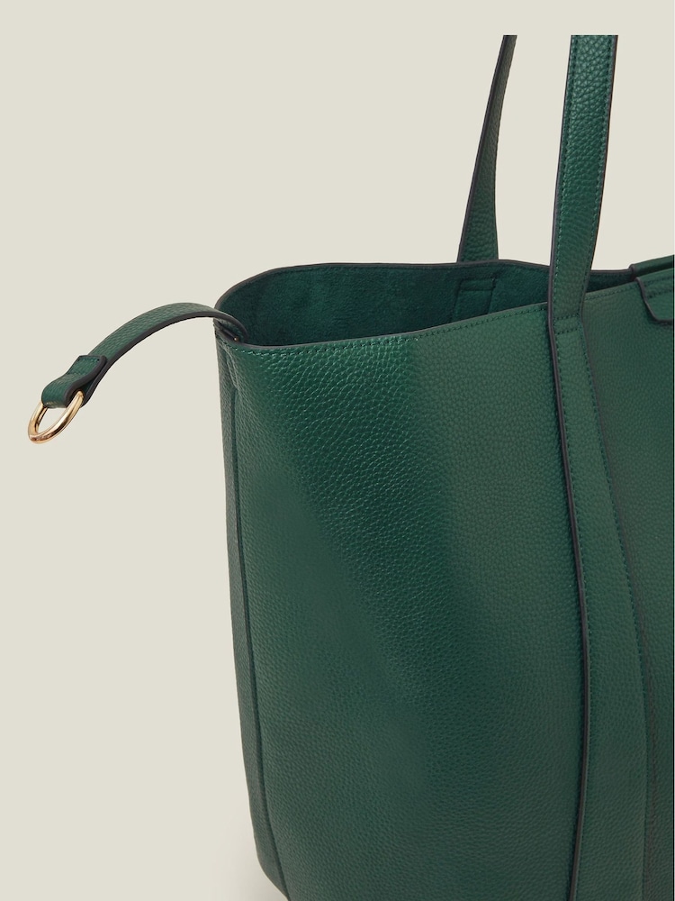 Accessorize Green Soft Faux Leather Shoulder Bag - Image 3 of 3