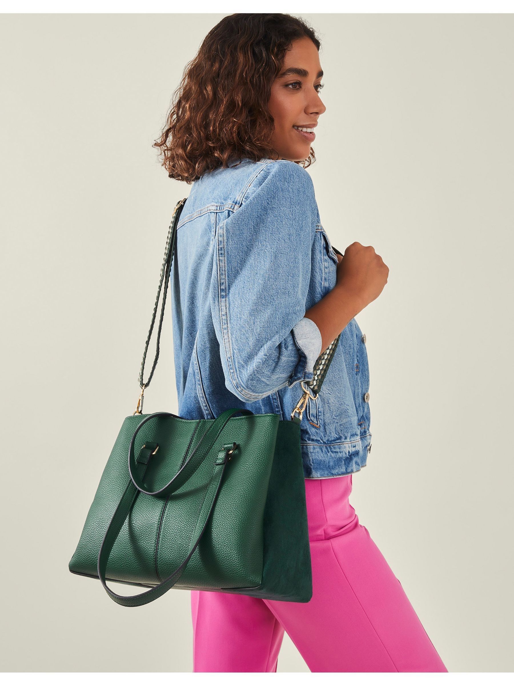 Buy Accessorize Green Webbing Strap Shoulder Bag from Next Ireland
