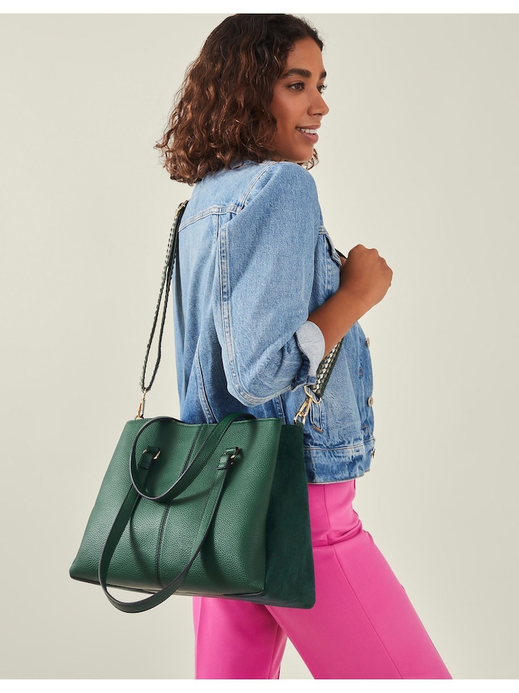 Accessorize Green Webbing Strap Shoulder Bag - Image 5 of 5