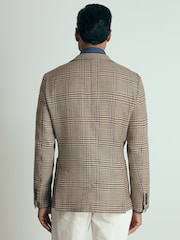 Reiss Brown Bletchley Atelier Single-Breasted Blazer in Wool Prince of Wales-Check - Image 5 of 8
