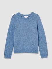 Reiss Airforce Blue Cloud 9-13 yrs Merino Wool-Blend Crew-Neck Jumper - Image 2 of 4