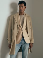 Reiss Stone Charley Atelier Single-Breasted Blazer in Wool-Blend Twill - Image 1 of 8