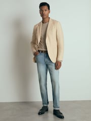 Reiss Stone Charley Atelier Single-Breasted Blazer in Wool-Blend Twill - Image 3 of 8