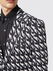 Twisted Tailor Black Slim Fit Munro Cotton Jacket - Image 3 of 4