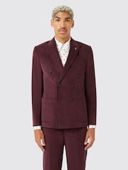 Twisted Tailor Red Slim Fit Red Dunmore Wine Corduroy Jacket - Image 2 of 5