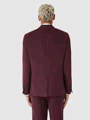Twisted Tailor Red Slim Fit Red Dunmore Wine Corduroy Jacket - Image 3 of 5