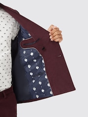 Twisted Tailor Red Slim Fit Red Dunmore Wine Corduroy Jacket - Image 5 of 5