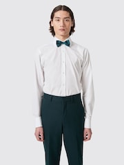 Twisted Tailor White Slim Fit Barron Double Cuff 100% Cotton Shirt - Image 1 of 3