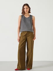 Hush Black Carla Relaxed 100% Cotton Tank - Image 2 of 5