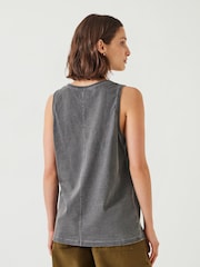 Hush Black Carla Relaxed 100% Cotton Tank - Image 3 of 5