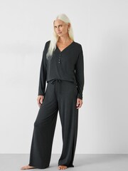 Hush Grey Elmir Henley Jersey Pyjamas - Image 1 of 5