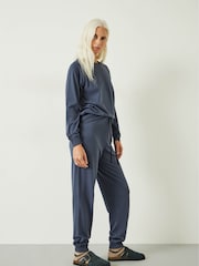 Hush Blue Joelle Crew Jersey Pyjamas - Image 2 of 5
