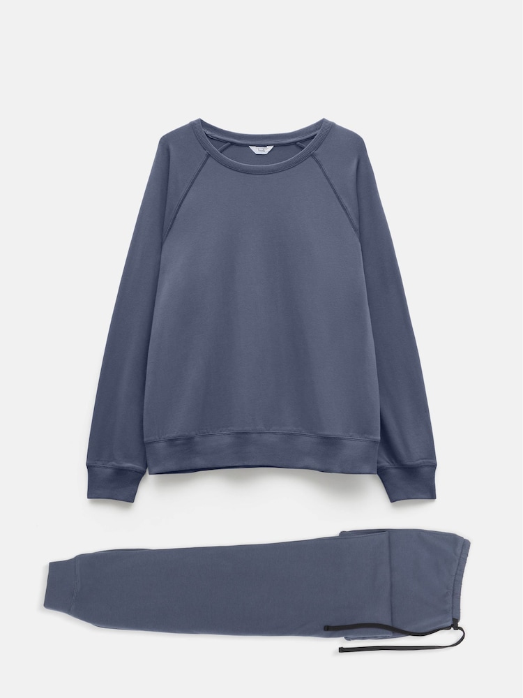 Hush Blue Joelle Crew Jersey Pyjamas - Image 5 of 5