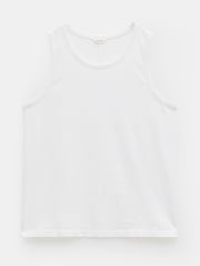 Hush White Carla Relaxed 100% Cotton Tank - Image 5 of 5