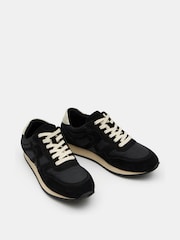 Hush Black Rylee Retro Trainers - Image 2 of 4