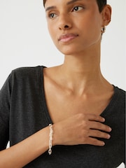 Hush Grey Kali 100% Cotton Slub V-Neck T-Shirt - Image 2 of 4