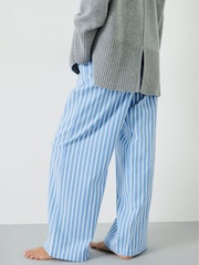 Hush Blue Amita Brushed Cotton Blend Pyjamas Trousers - Image 3 of 5