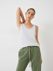 Hush Grey Sally V-Neck Jersey Vest Top - Image 1 of 4