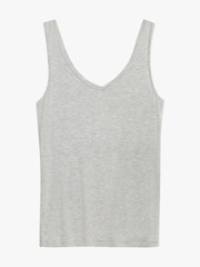 Hush Grey Sally V-Neck Jersey Vest Top - Image 4 of 4