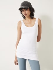Hush White Marcy Long Line Tank - Image 1 of 5