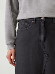 Hush Black Eva Denim 100% Cotton Maxi Skirt - Image 4 of 5