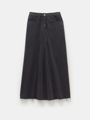 Hush Black Eva Denim 100% Cotton Maxi Skirt - Image 5 of 5